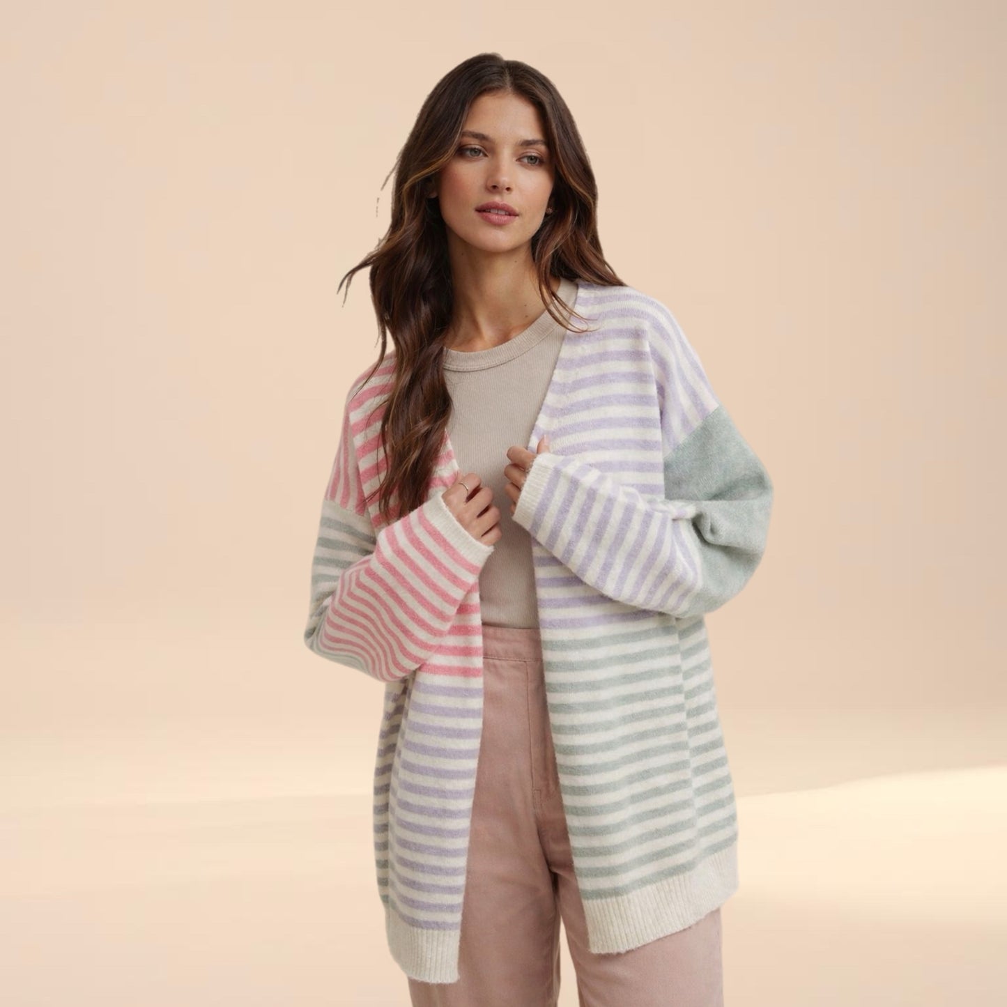 Multi-Stripe Cardigan