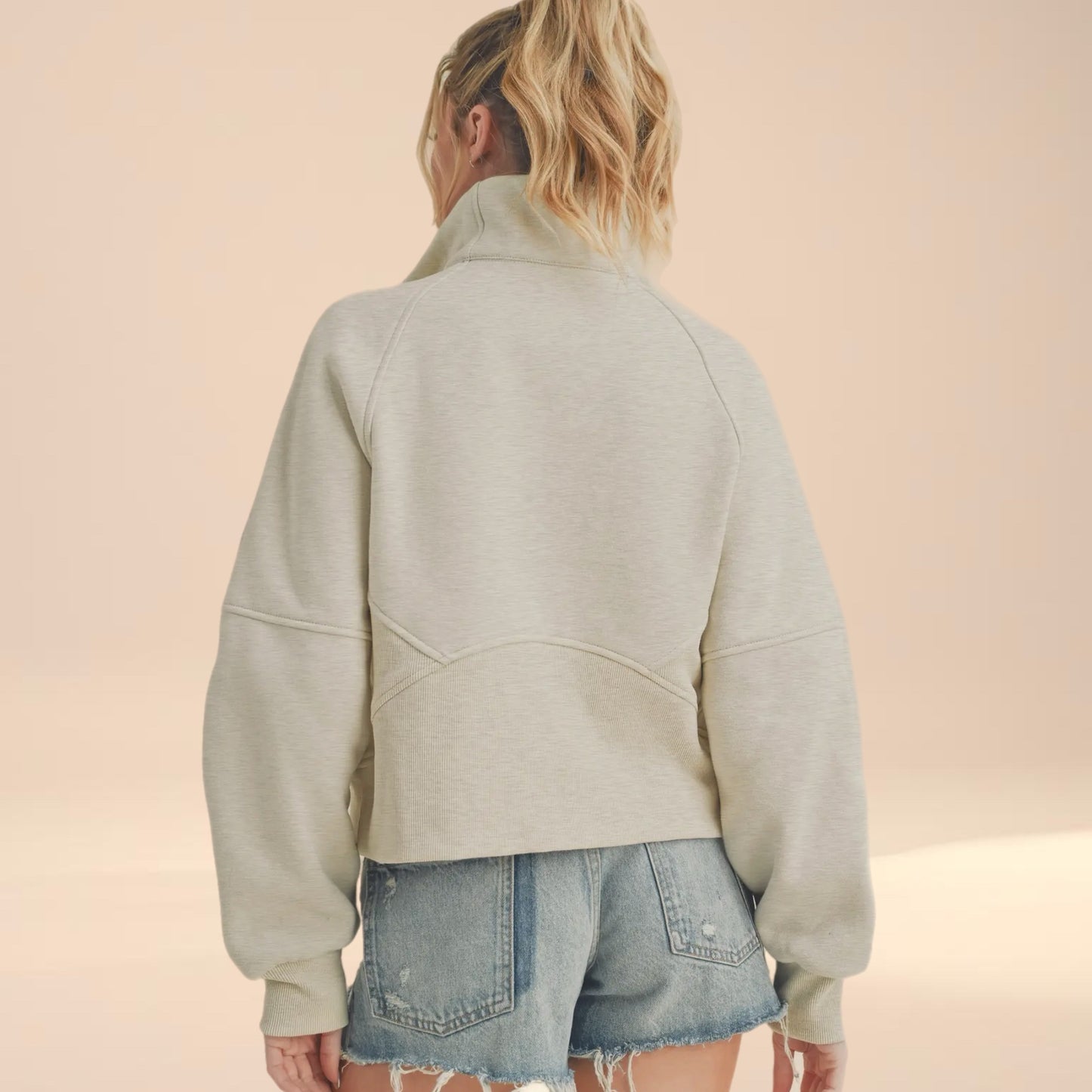 Drea Half Zip Funnel Neck