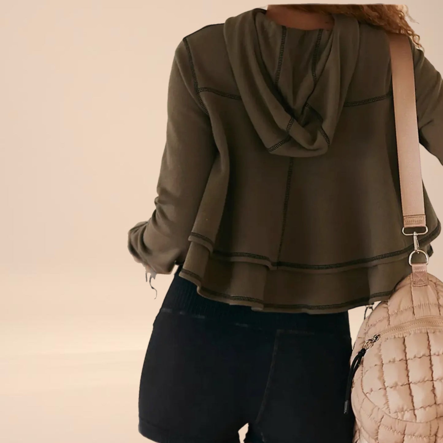 Cropped Hooded Sweatshirt