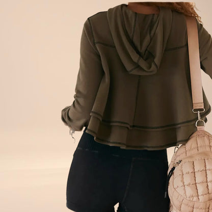 Cropped Hooded Sweatshirt