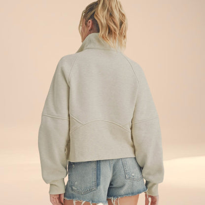 Drea Half Zip Funnel Neck